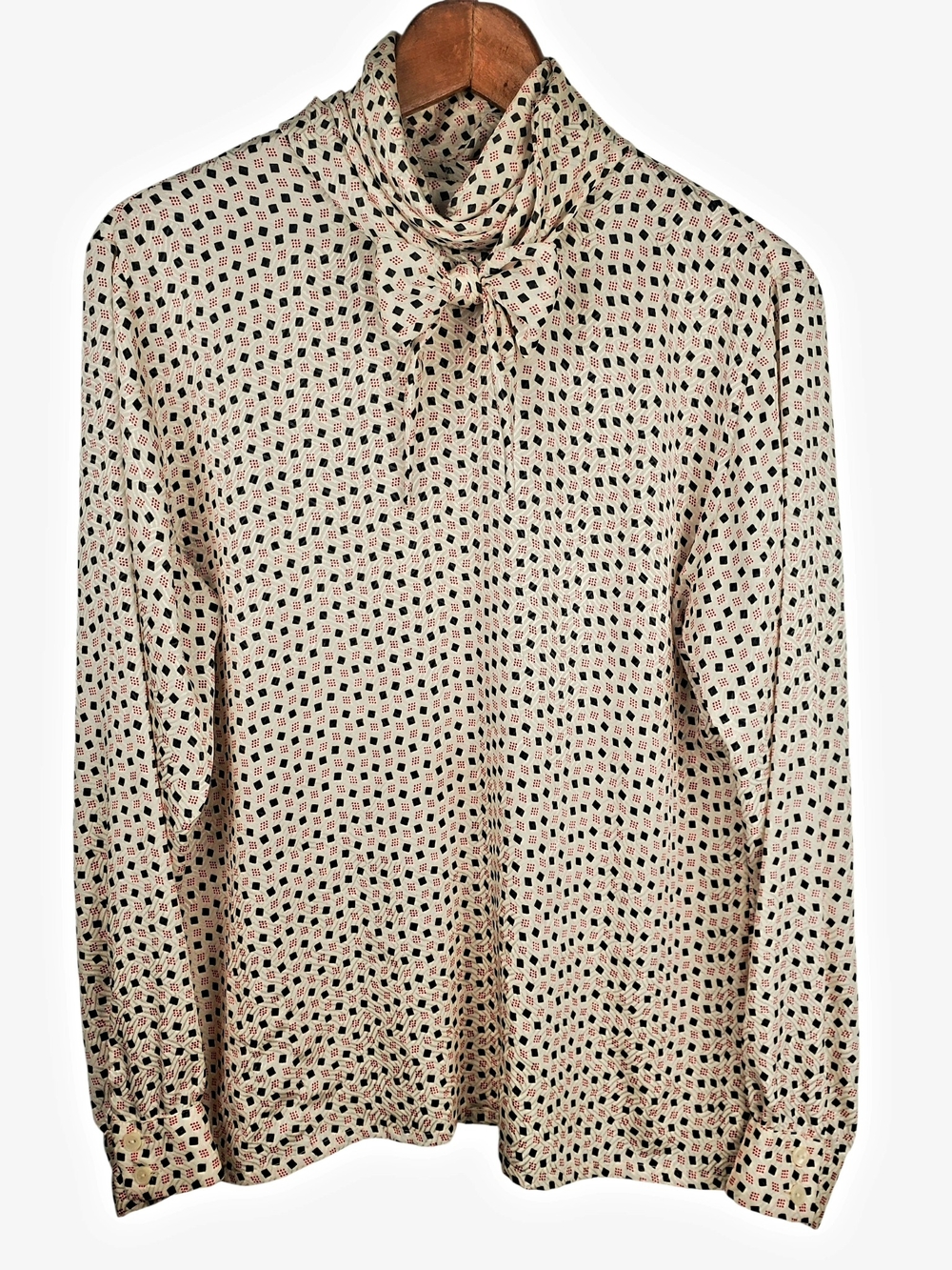 VTG 80s Pendleton Country Sophisticates Bow Tie Secretary Blouse Size 8. #369